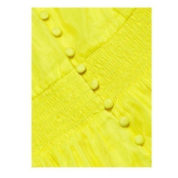 ALICE + Olivia Kiara Puff-Sleeve Minidress Size 4 NWT. Missing two buttons - Picture 5 of 7